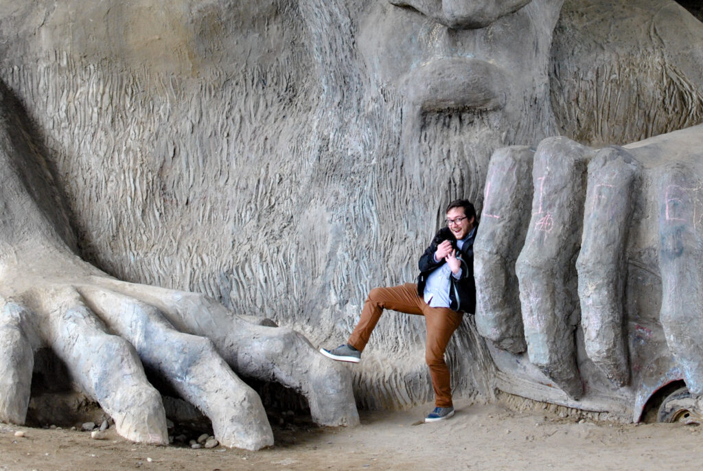 Fremont Troll with the dog