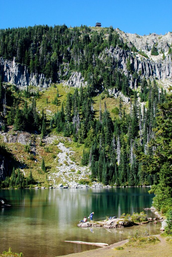 2014 Tolmie Peak Fire Lookout Lake Reflection