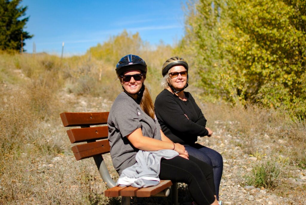 2014 Sun Valley Bike Ride Mom and Sister