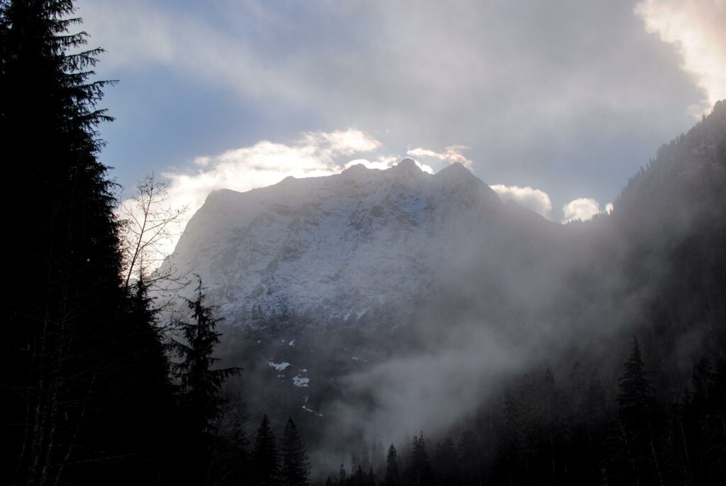 2014 Big Four Ice Caves Sun Over The Mountain