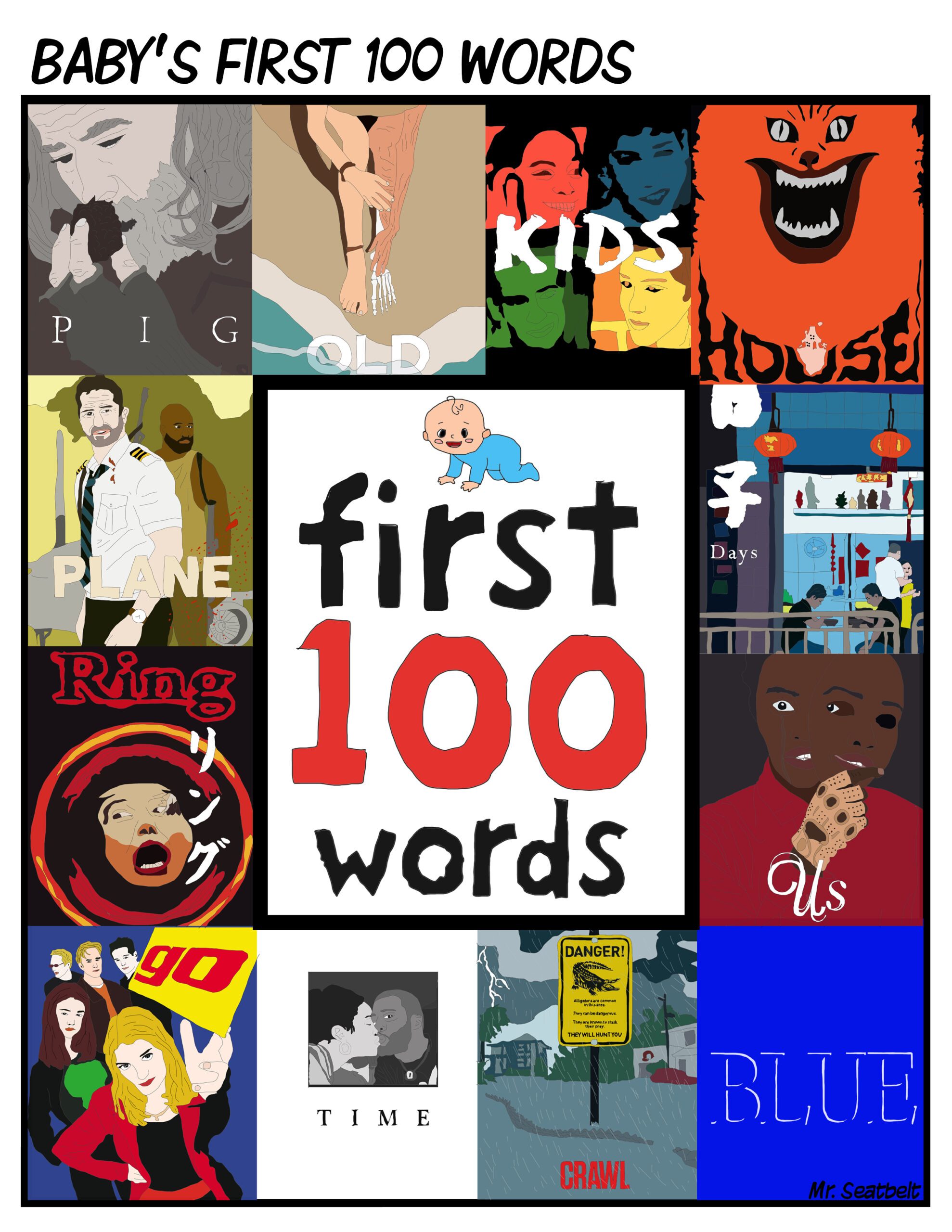 Babys First 100 Words, Pig, Old, Kids, House, Plane, Dats, Ring, Us, Go, Time, Crawl, Blue
