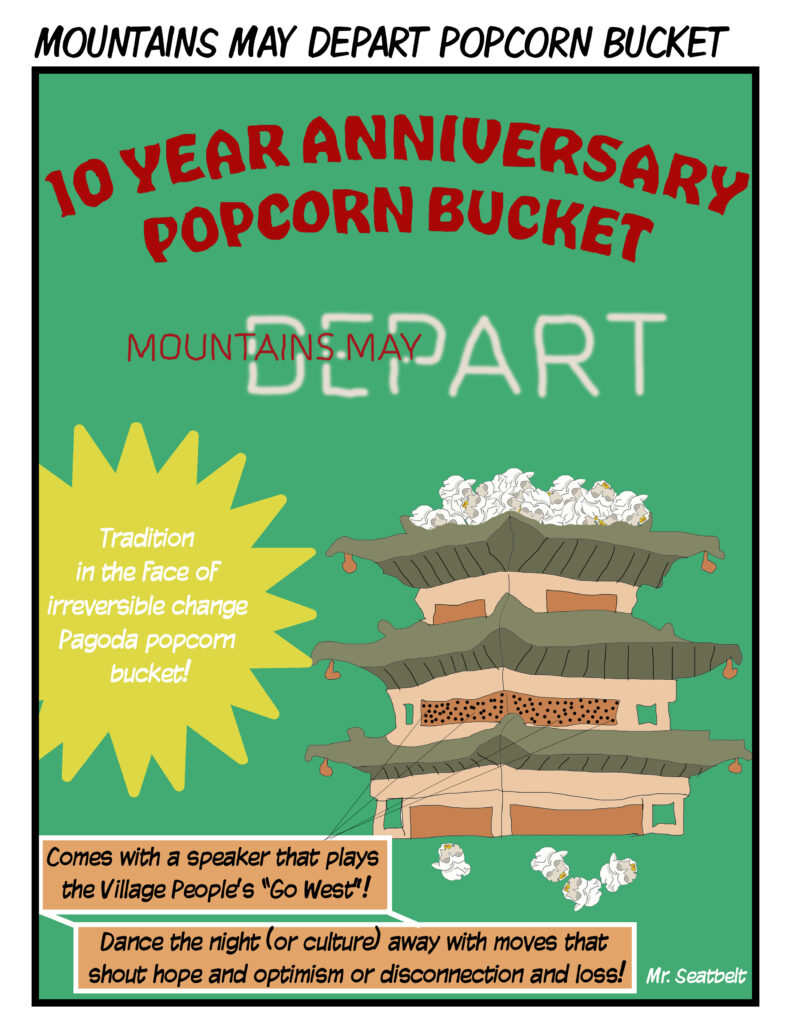 Mountains May depart 10 year anniversary popcorn bucket
