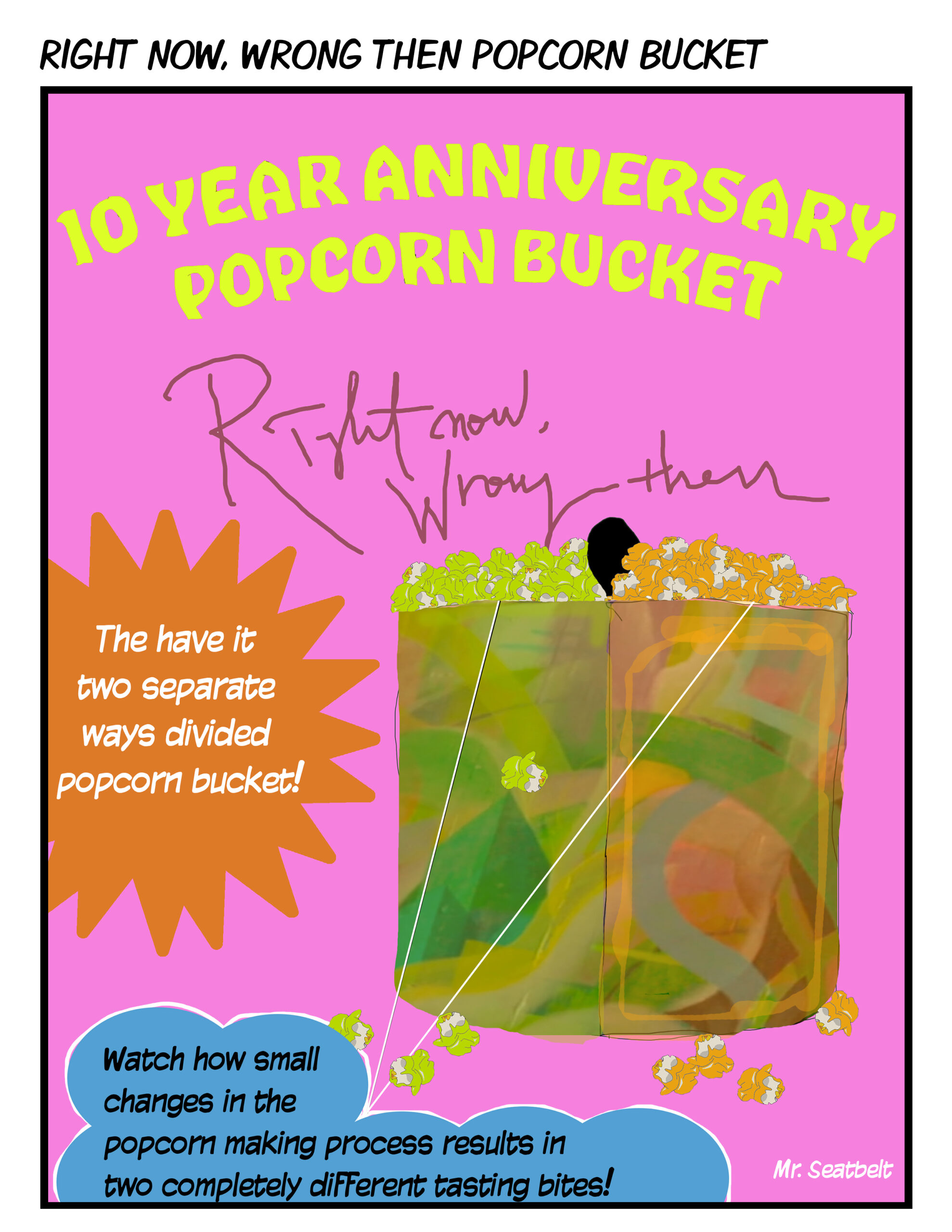 Right Now, Wrong Then 10 year anniversary popcorn bucket